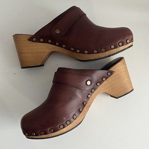 Lisa B. Leather Clogs